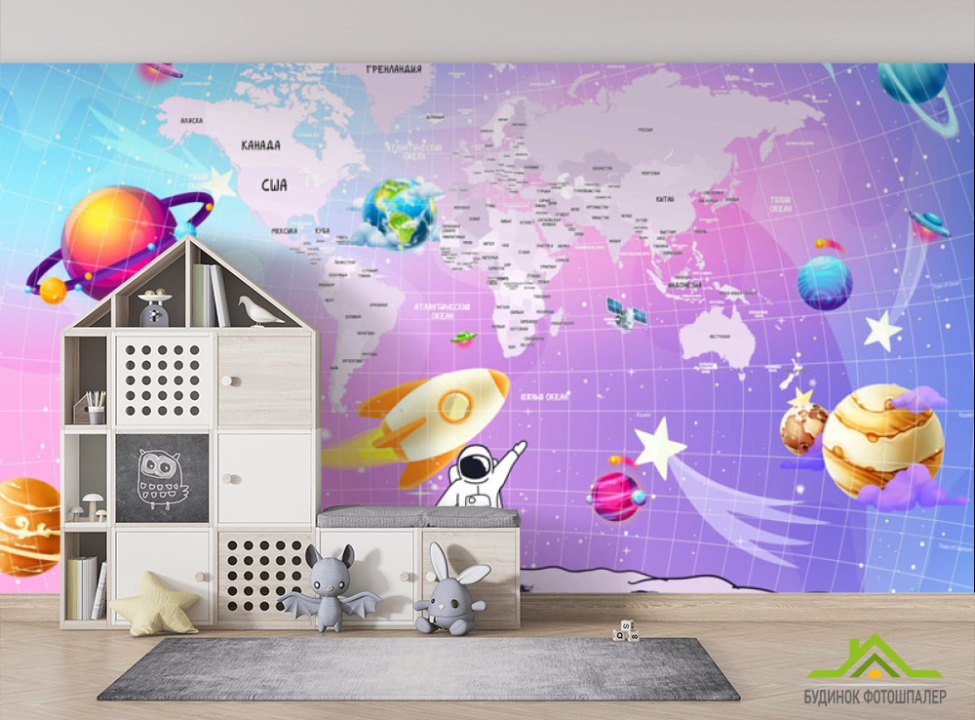 выбрать Фотошпалери Космос Фотошпалери Розвиваючі карти на стіну