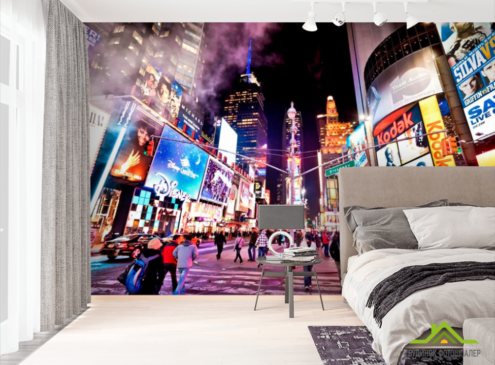 выбрать Фотошпалери Реклама, люди,ніч Фотошпалери Сучасний місто на стіну