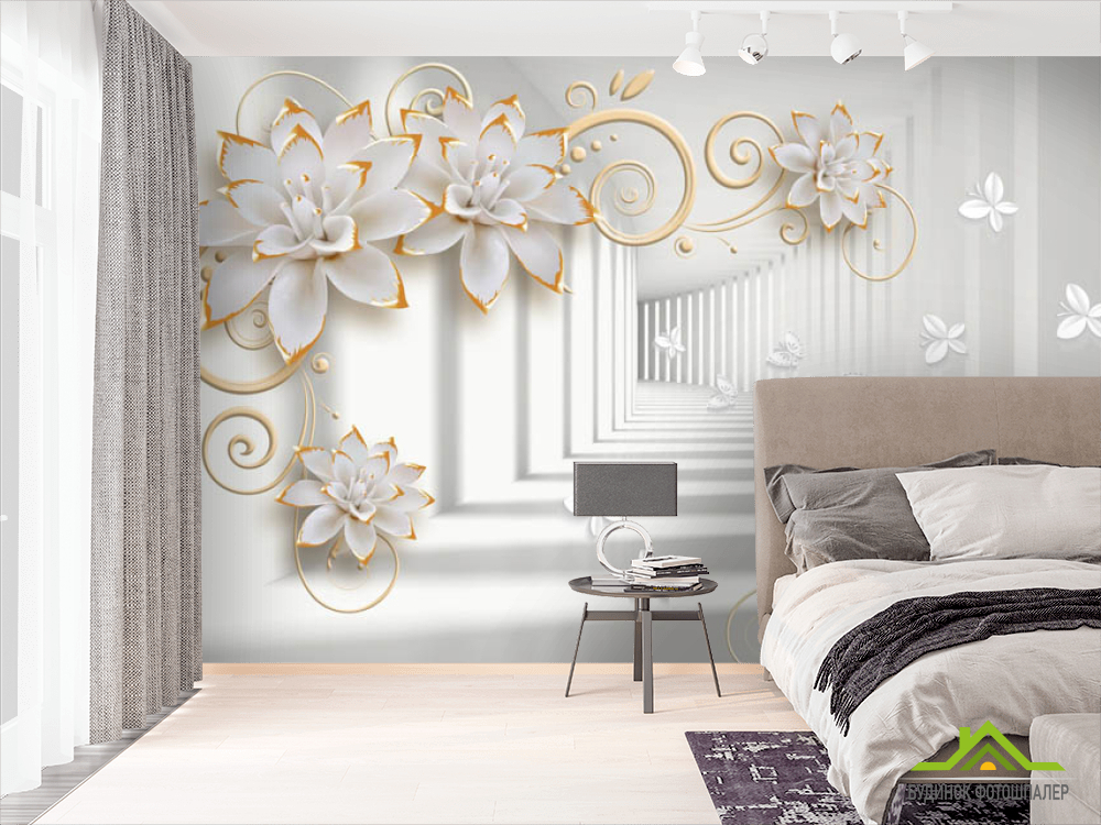 Фотошпалери 3D брошки і тунель