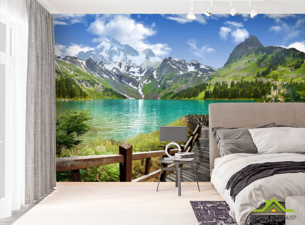 выбрать Фотошпалери Дорога до озера Фотошпалери Природа на стіну