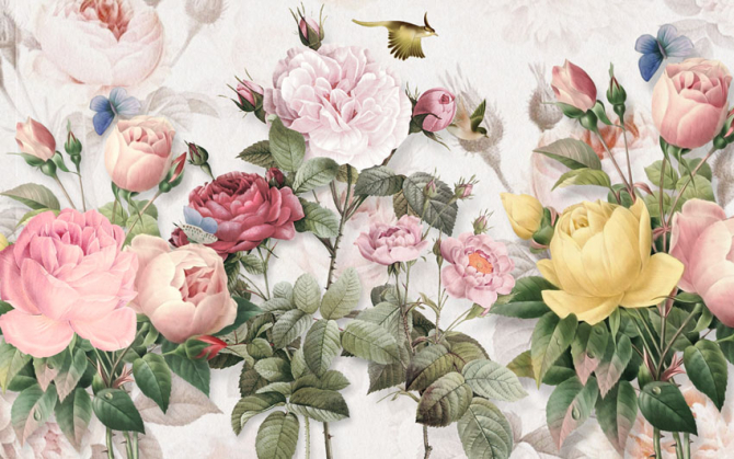 Фотообои Цветы винтажные