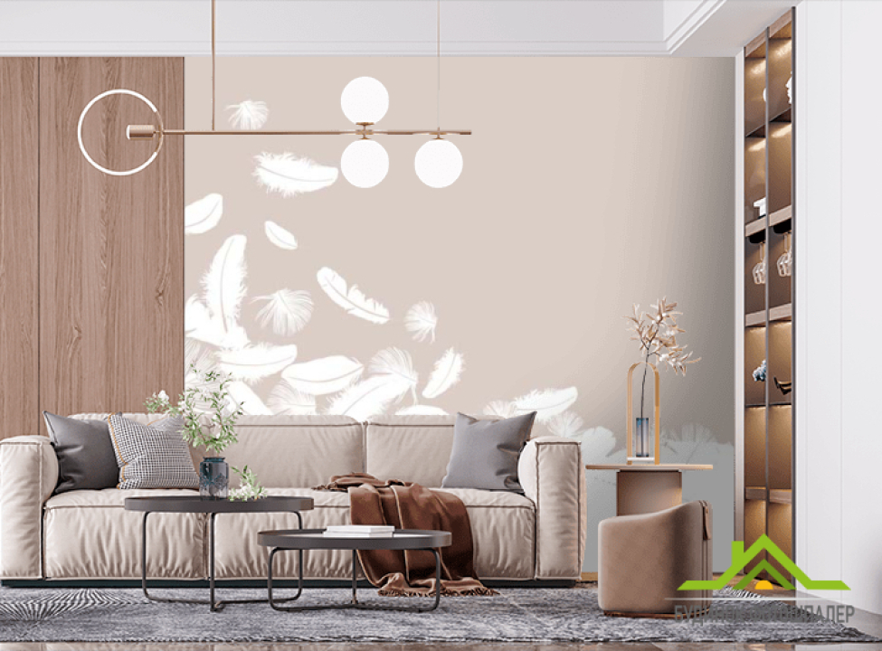 выбрать Фотошпалери Повітряні пір'я Фотообої по стилю на стіну