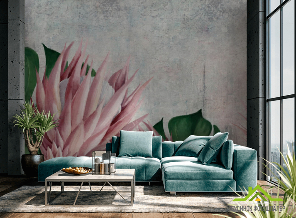 выбрать Фотошпалери Монстера і протея Фотошпалери тропічні листя на стіну