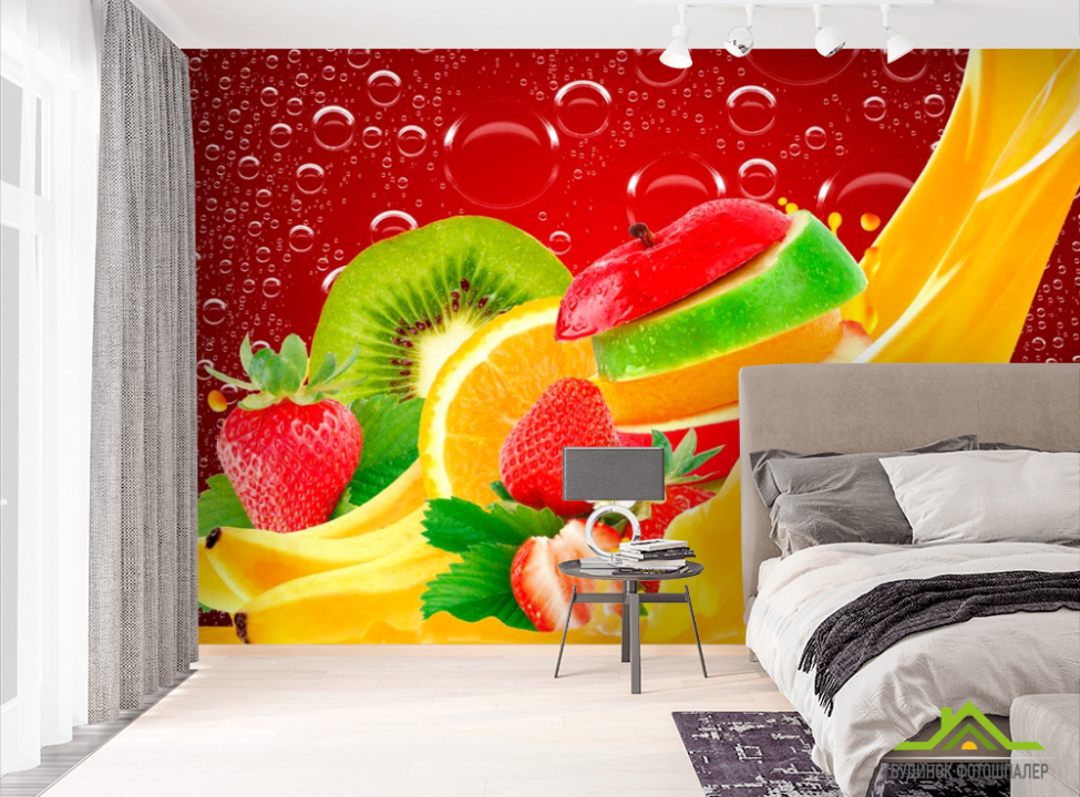 выбрать Фотообои Нарезанные фрукты, ягоды Фотообои Еда и напитки на стену
