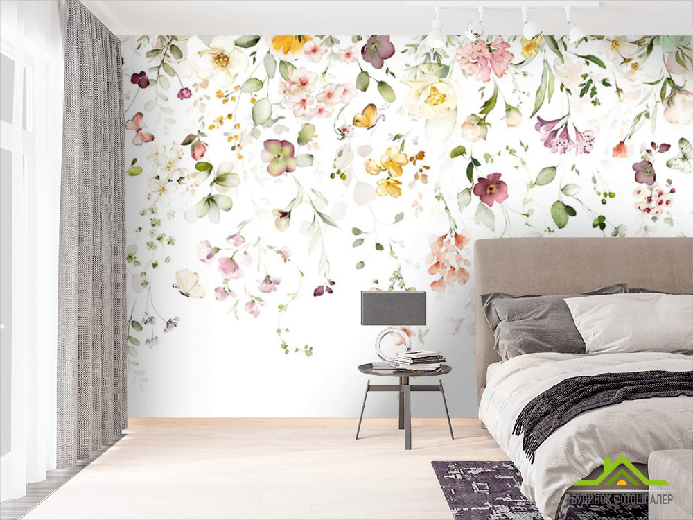 Фотошпалери акварельні квіти