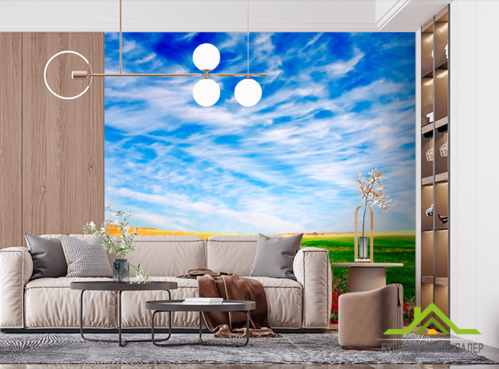 выбрать Фотошпалери Макове поле, хмари Фотошпалери Природа на стіну