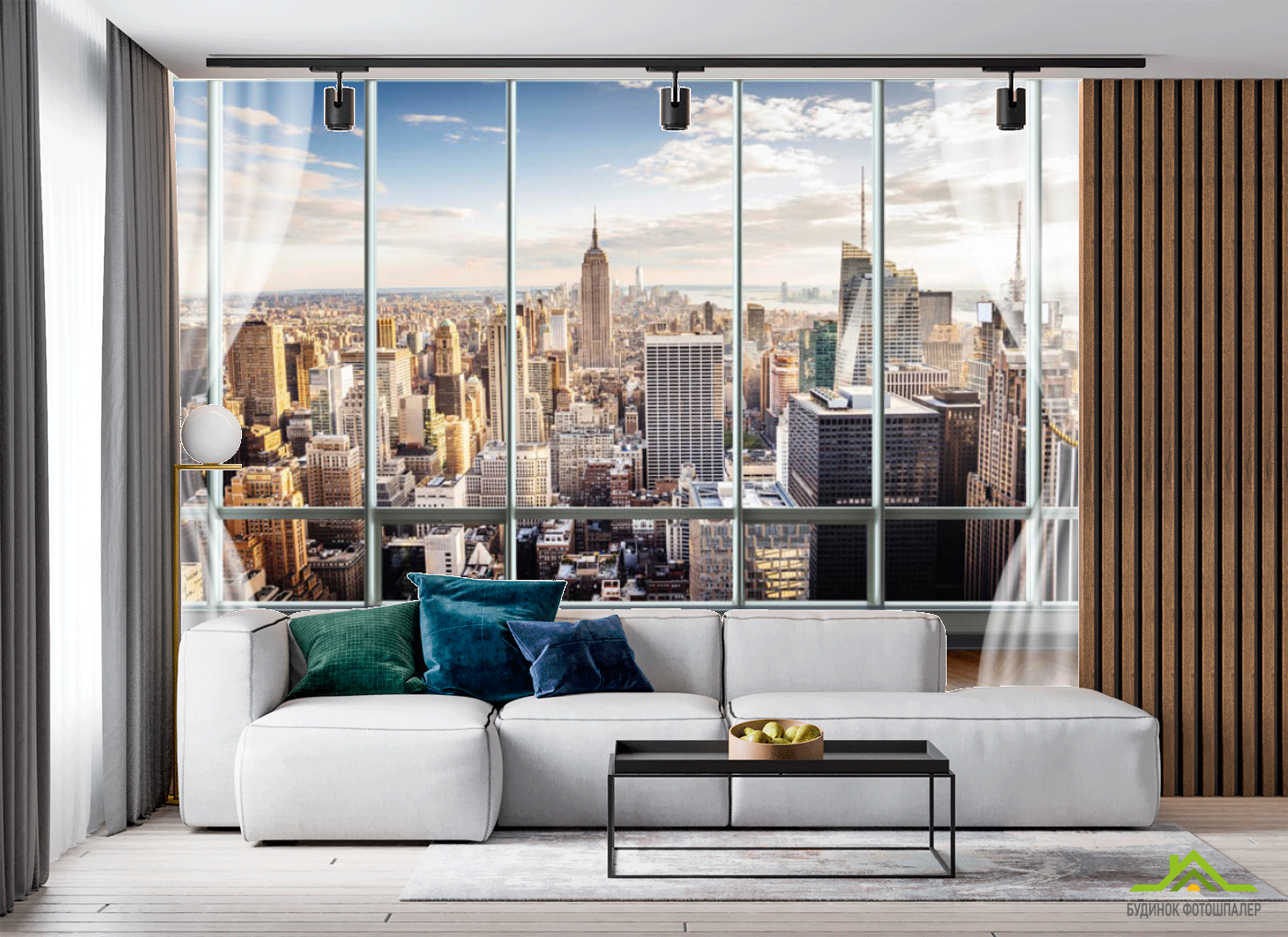 Фотообои Вид из окна на город