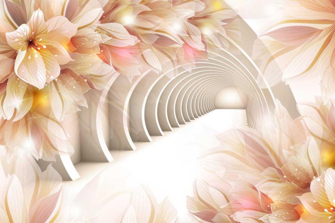 Фотообои Тонель из цветов