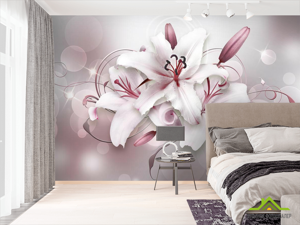 Фотошпалери Лілії 3д