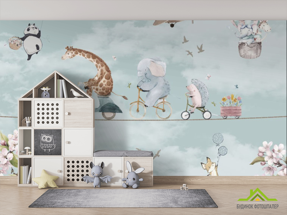 Фотошпалери Тварини на велосипедах