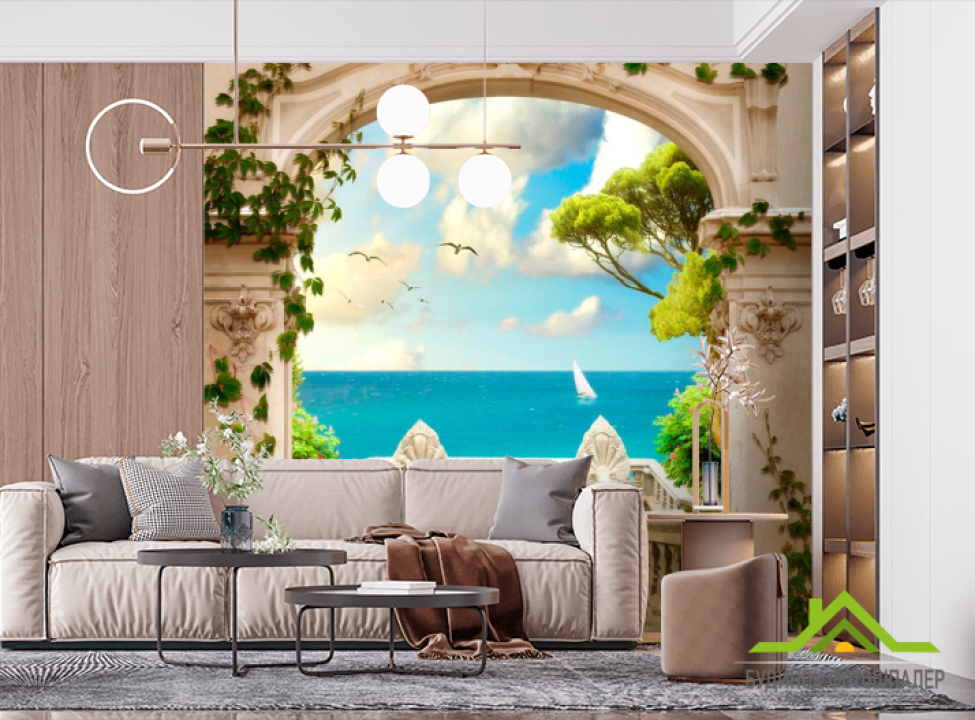 выбрать Фотообои Арка к морю Фотообои Фрески на стену