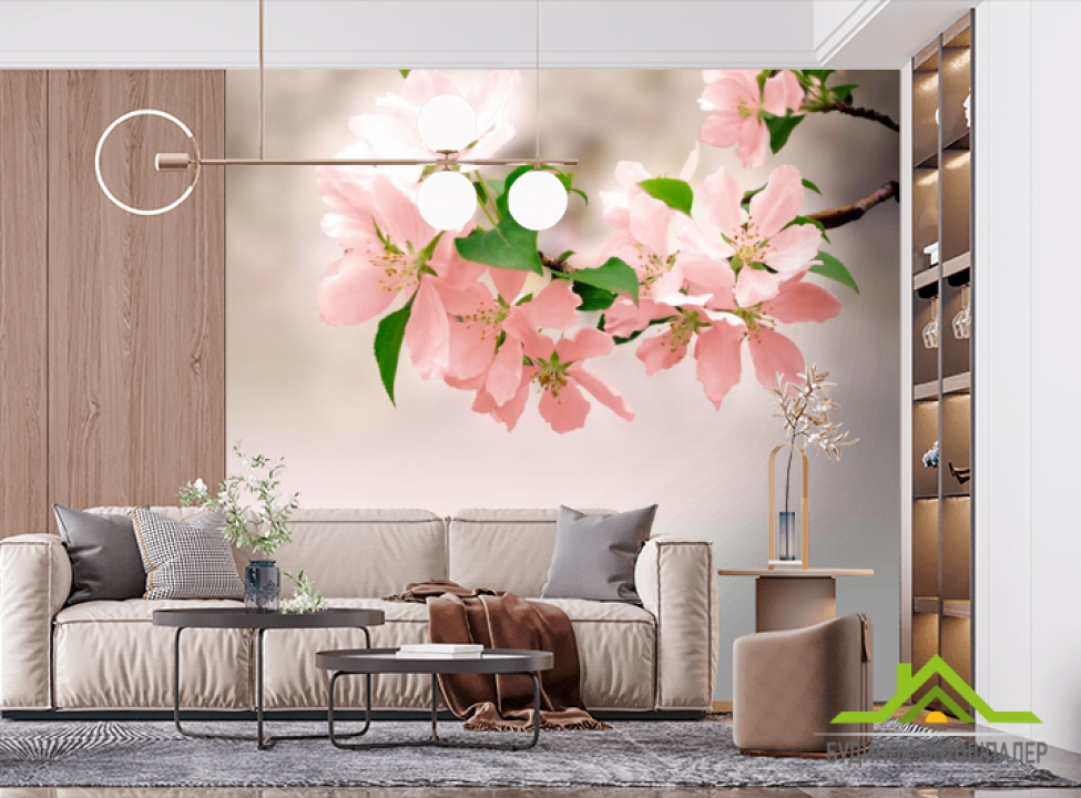выбрать Фотошпалери Ніжно-рожеві квітки Фотошпалери Квіти на стіну