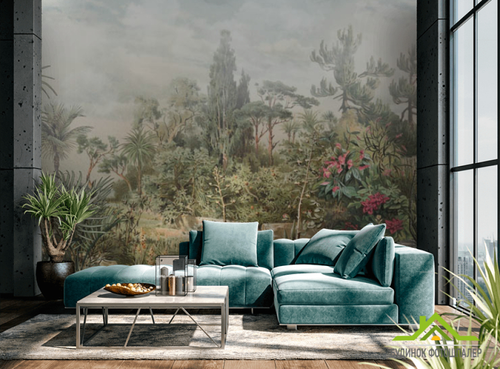 выбрать Фотообои Тропический лес Фотообои тропические листья на стену