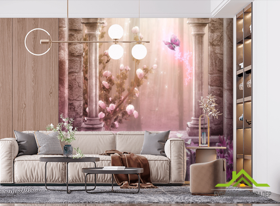 выбрать Фотошпалери Рожевий замок Фотошпалери Фрески на стіну