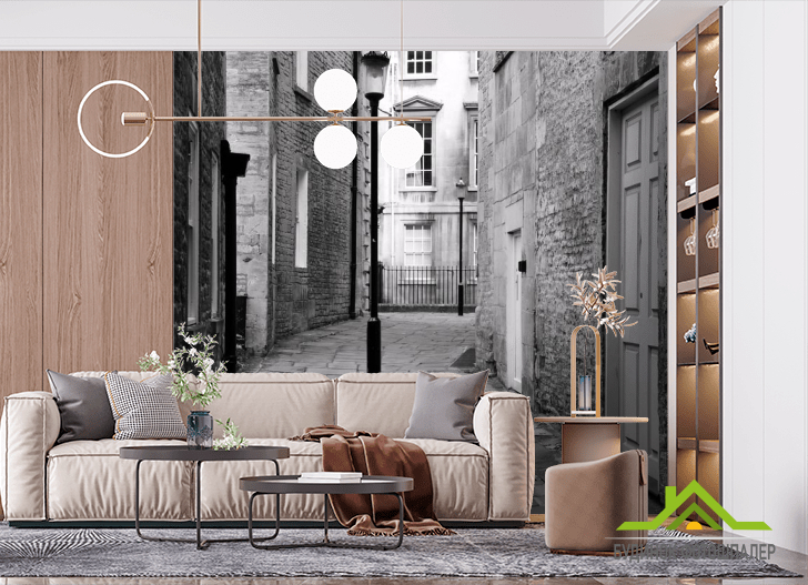 Фотообои серая улица