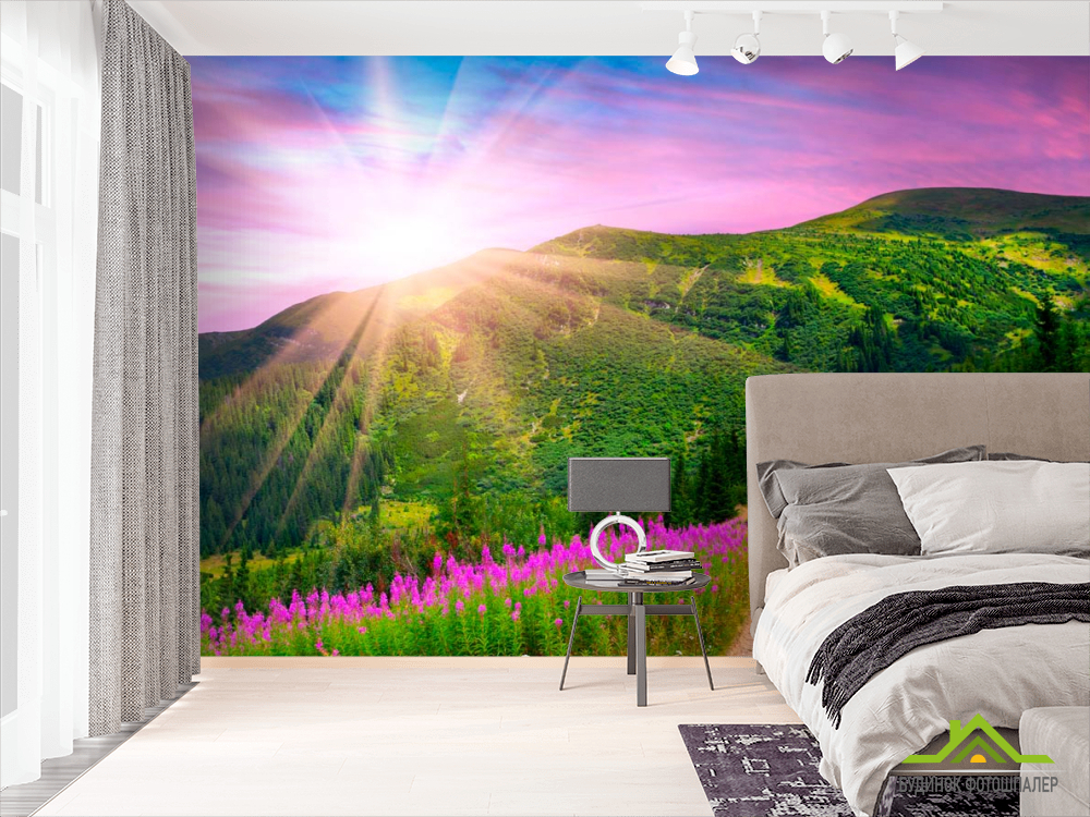 Фотообои Спуск, гора, зелень