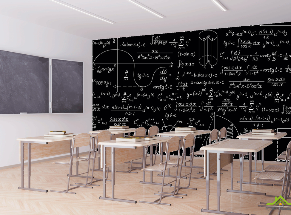 выбрать Фотошпалери Формули на чорному тлі Фотошпалери для школи на стіну