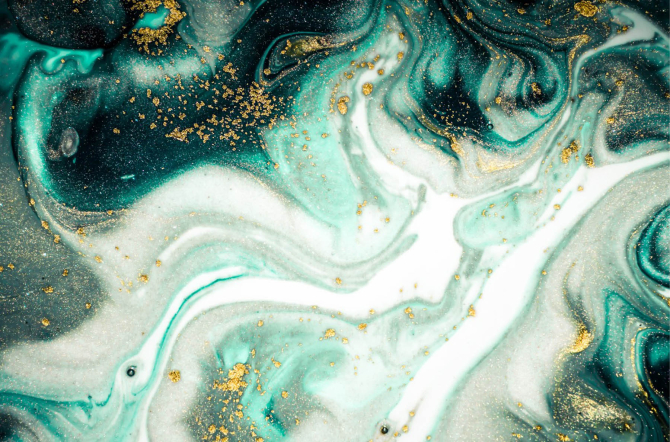 Фотошпалери Зелений флюїд алкоинк