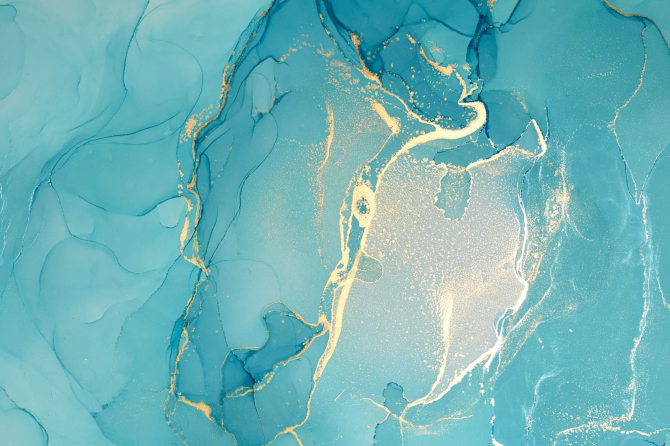 Фотошпалери Блакитний Fluid art