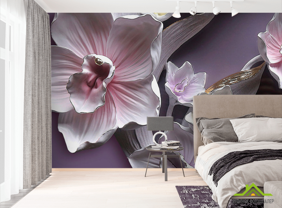выбрать Фотошпалери Порцелянові квіти Фотошпалери 3Д барельєф на стіну