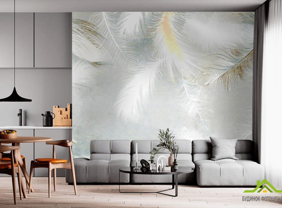 выбрать Фотообои перья с золотом Фотообои с золочением на стену