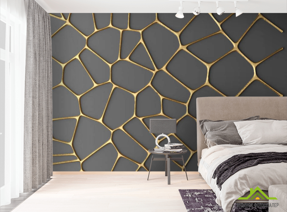 выбрать Фотошпалери 3Д золотий візерунок Фотошпалери 3Д на стіну