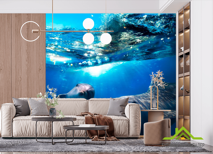 Фотообои Неунывающие дельфины