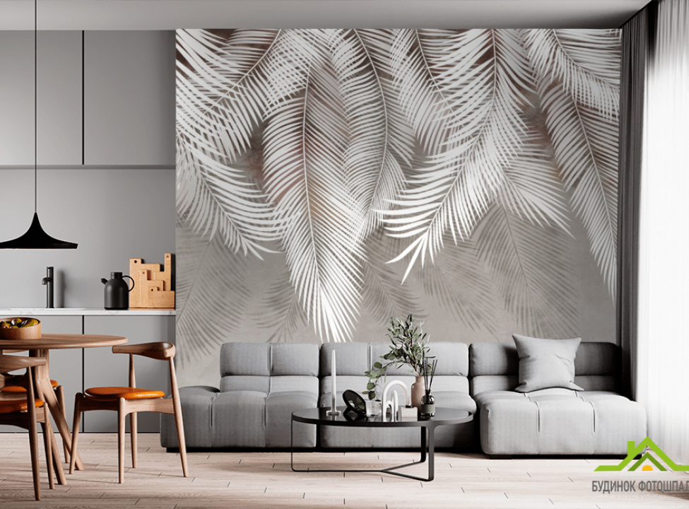 выбрать Фотообои тропические листья Фотообои Дизайнерские листья на стену