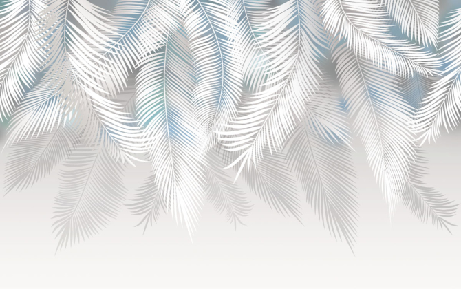 Фотошпалери пухнасті пальмове листя на стіну