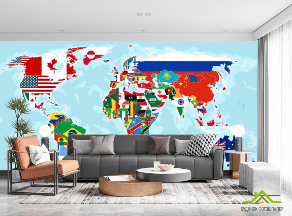 выбрать Фотошпалери карта світу Фотошпалери різні на стіну