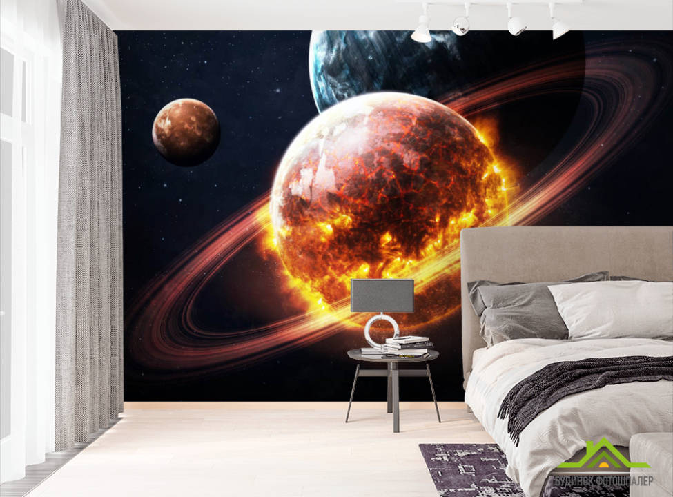 выбрать Фотошпалери Планети в космосі Фотошпалери Космос на стіну