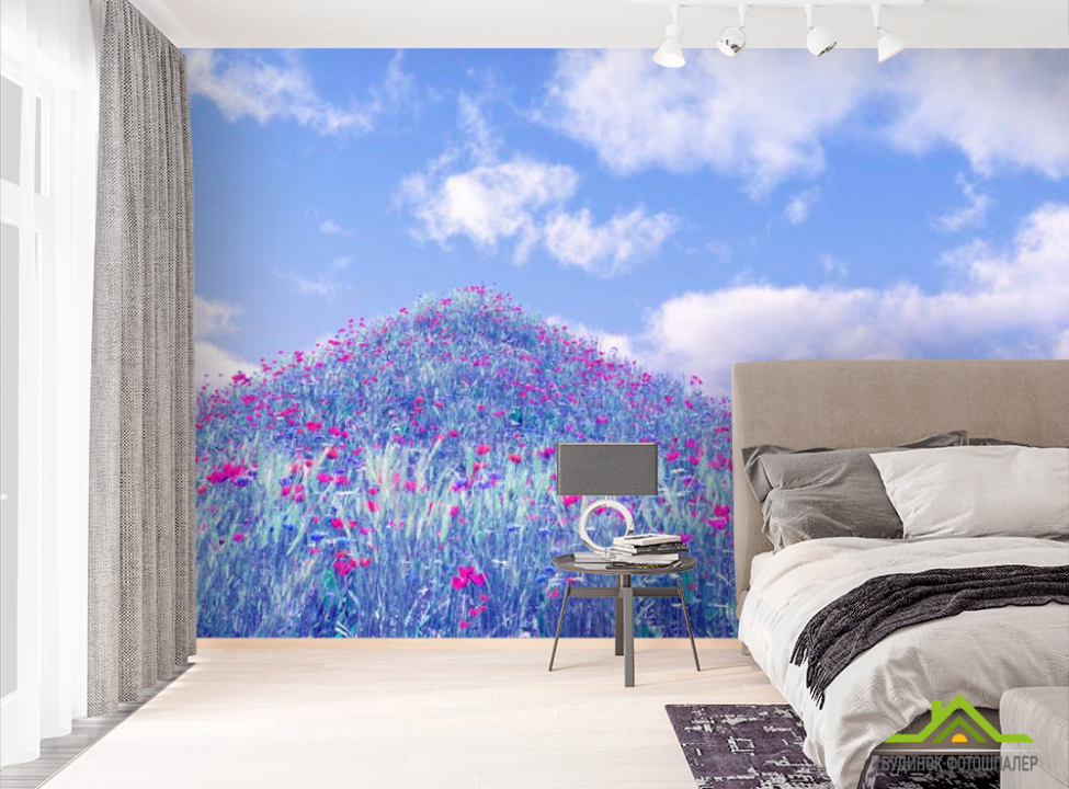 выбрать Фотообои Гора, маки Фотообои Природа на стену