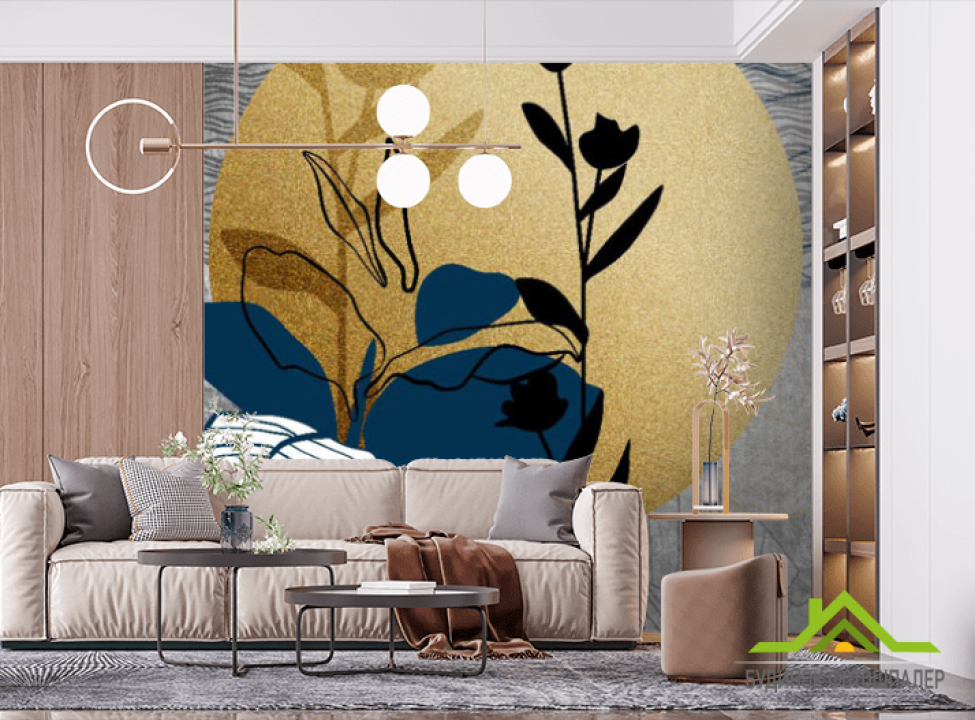 выбрать Фотообои Ветви с золотом Эксклюзивные фотообои на стену