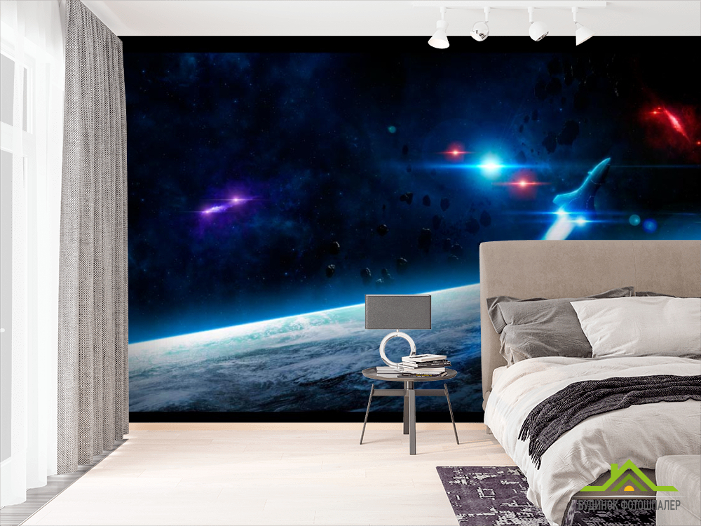 Фотообои Шатл и астероиды