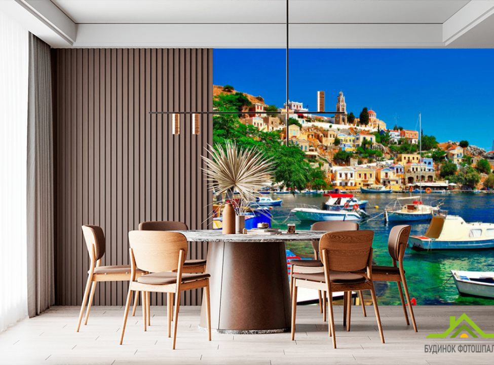 выбрать Фотообои о. Санторини, Греция Фотообои Старый город на стену