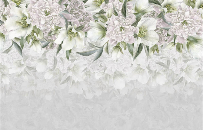 Фотошпалери квіти зі стелі