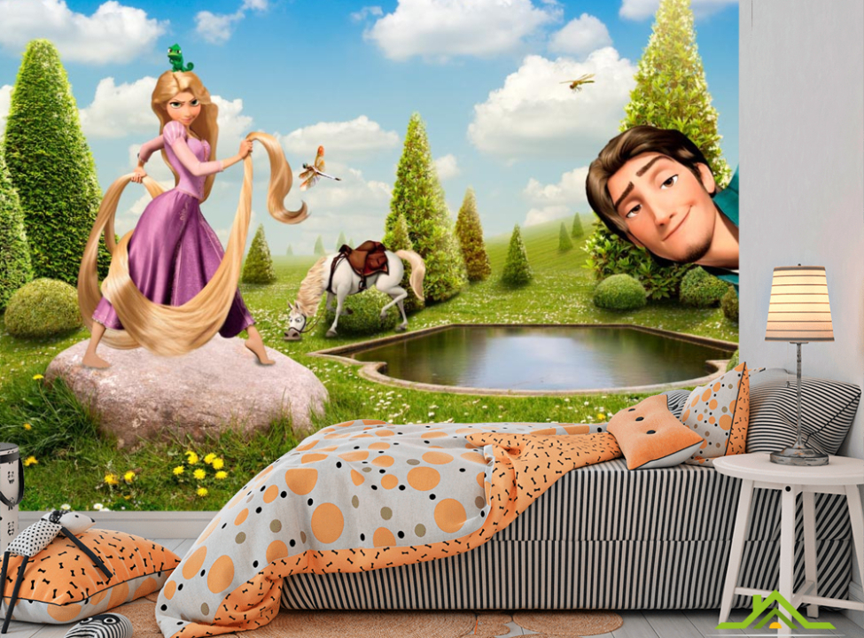выбрать Фотошпалери Рапунсель в саду Фотошпалери Рапунцель на стіну