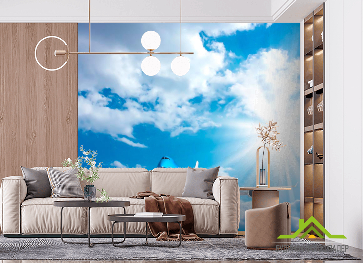 Фотошпалери Літак в хмарах