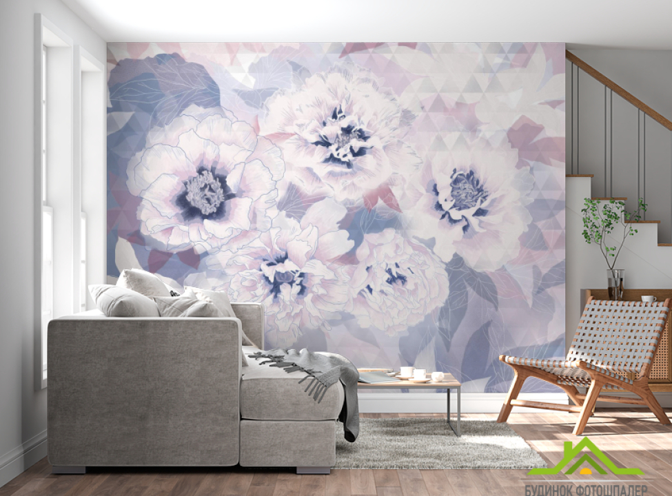 выбрать Фотошпалери Фіолетові квіти Ексклюзивні фотошпалери на стіну