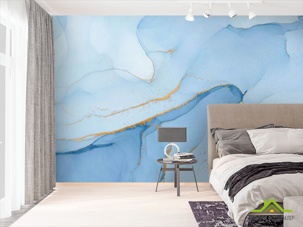 Фотошпалери Блакитний флюїд
