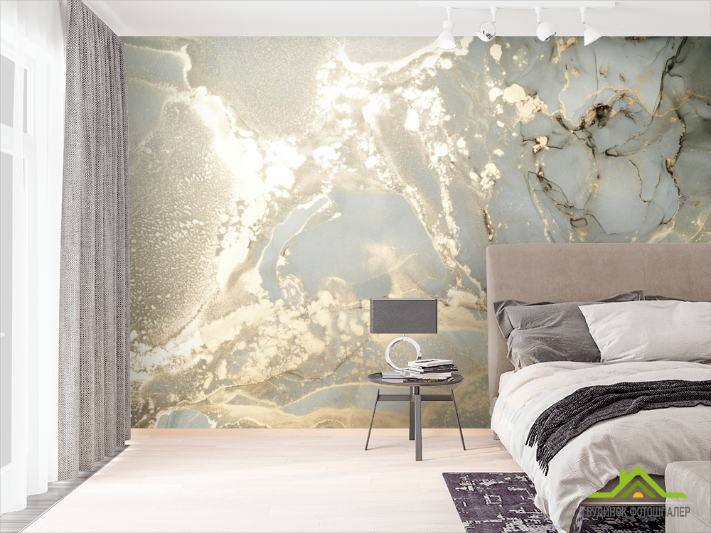 Фотошпалери Золотий Fluid art