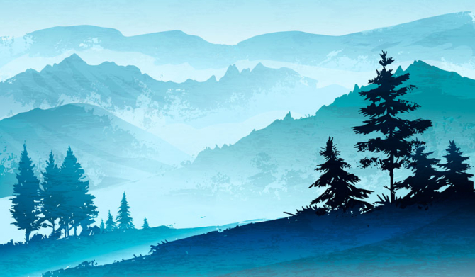 Фотошпалери Гори в скандинавському стилі