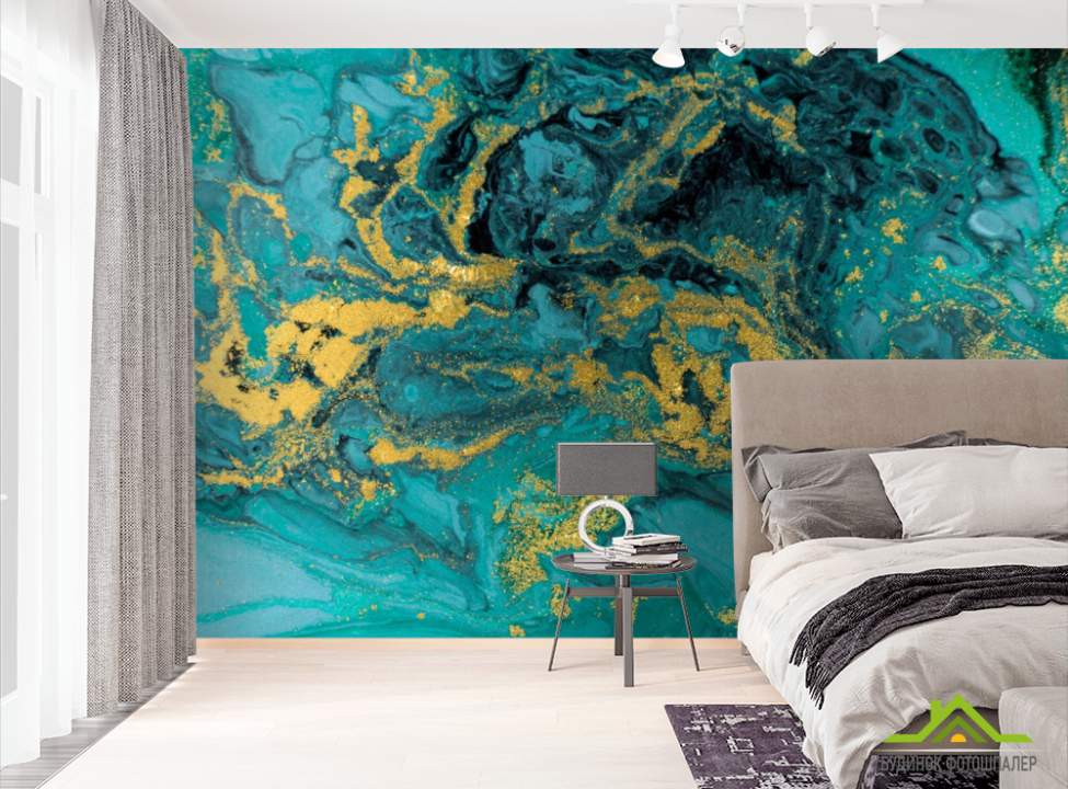 выбрать Фотошпалери Бірюзовий Fluid art Фотошпалери Fluid art на стіну