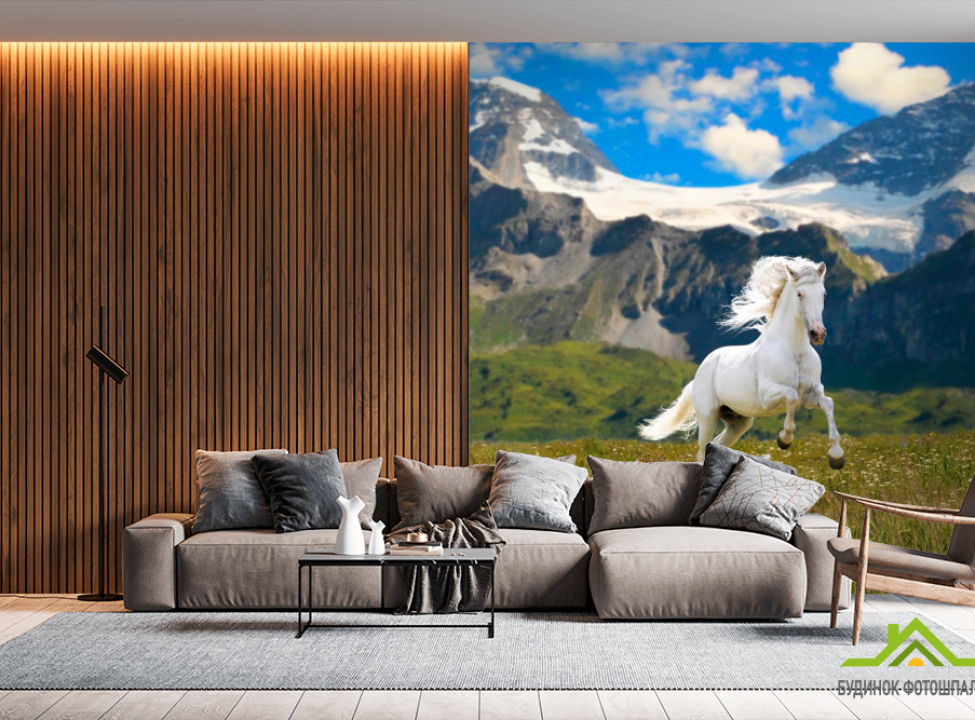 выбрать Фотообои Конь в поле Фотообои Лошади на стену
