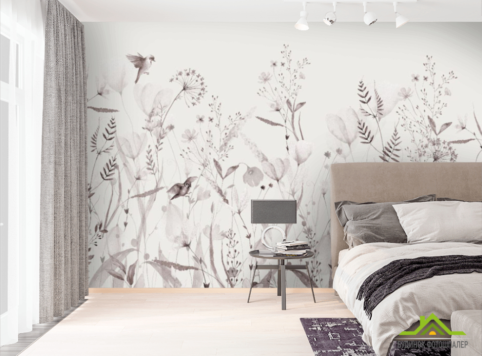 выбрать Фотошпалери мінімалістичні квіти рожевий відтінок Фотошпалери Квіти на стіну