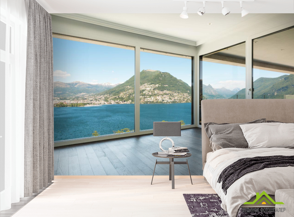 выбрать Фотообои Море и остров в окне Фотообои Вид из окна на стену