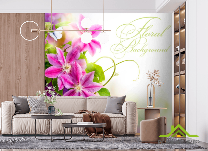 Фотообои Сиреневый цветник