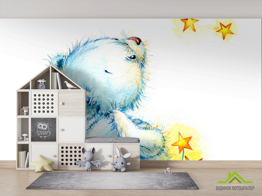 Фотошпалери Блакитний ведмедик