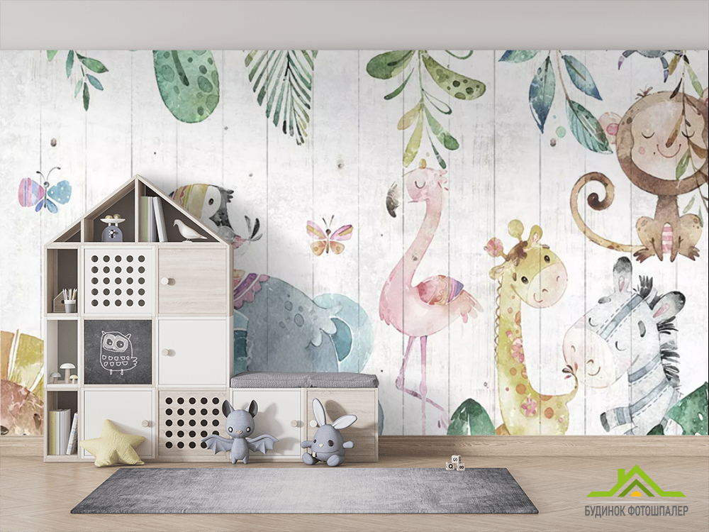 Фотошпалери Акварельні тварини