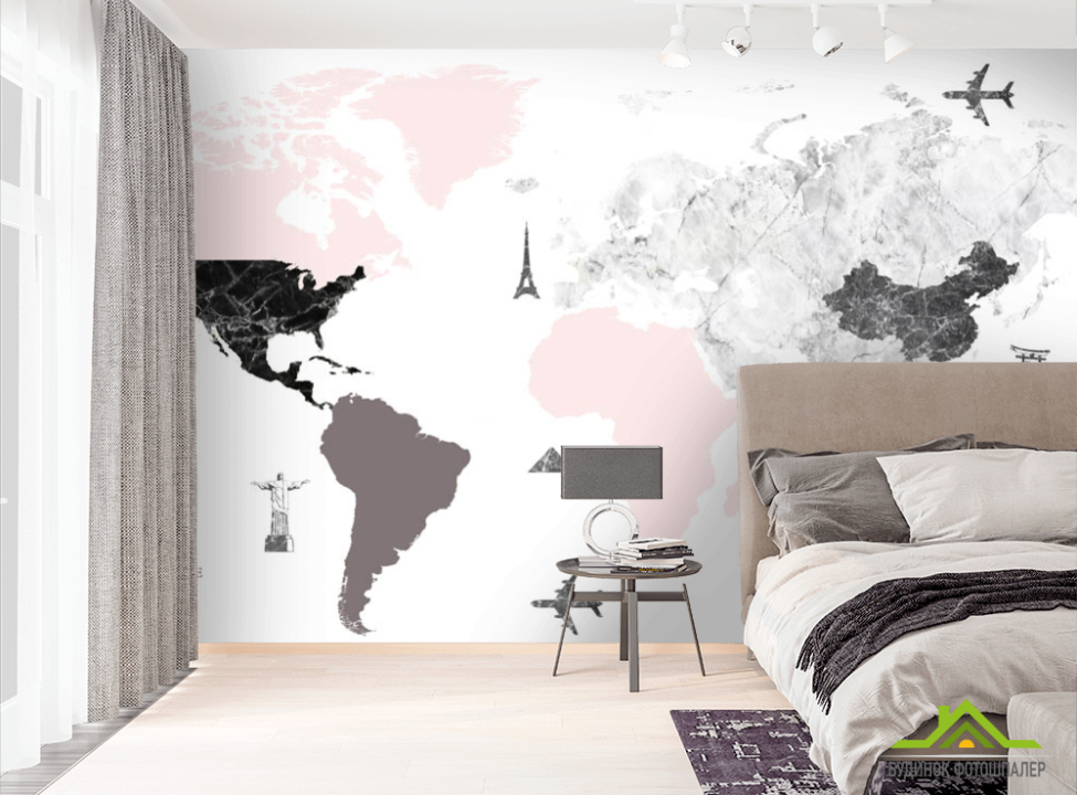 выбрать Фотошпалери Карта для мандрівників Фотошпалери карта Світу на стіну